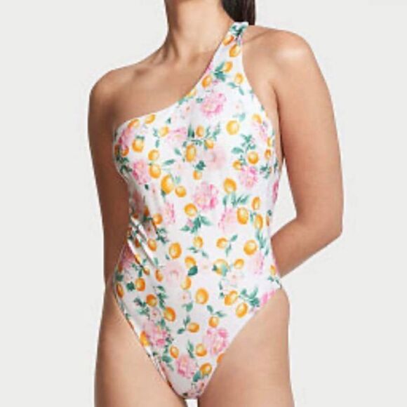 Victoria’s Secret Floral One Shoulder One-Piece Swimsuit Size XL - Picture 1 of 5